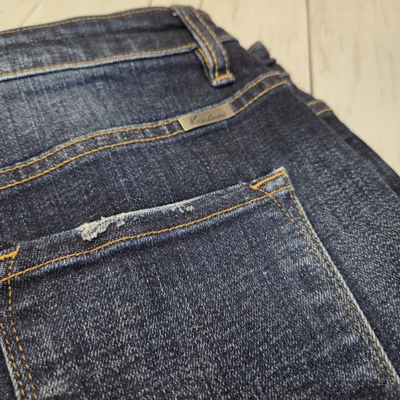 KanCan Midnight Blue Frayed Jean Shorts - Picture 6 of 10